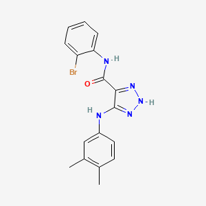 N-(2-bromophenyl)-5-[(3,4-dimethylphenyl)amino]-1H-1,2,3-triazole-4-carboxamide