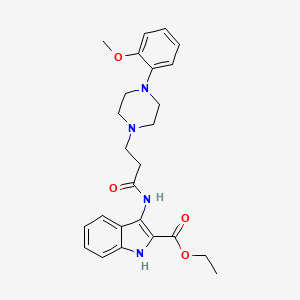 ethyl 3-({3-[4-(2-methoxyphenyl)piperazin-1-yl]propanoyl}amino)-1H-indole-2-carboxylate