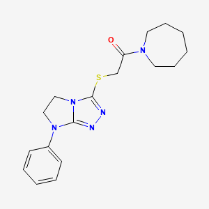 1-(azepan-1-yl)-2-((7-phenyl-6,7-dihydro-5H-imidazo[2,1-c][1,2,4]triazol-3-yl)thio)ethanone