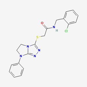 N-(2-chlorobenzyl)-2-((7-phenyl-6,7-dihydro-5H-imidazo[2,1-c][1,2,4]triazol-3-yl)thio)acetamide