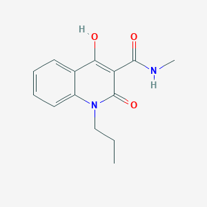 4-hydroxy-N-methyl-2-oxo-1-propyl-1,2-dihydroquinoline-3-carboxamide