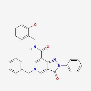 5-benzyl-N-(2-methoxybenzyl)-3-oxo-2-phenyl-3,5-dihydro-2H-pyrazolo[4,3-c]pyridine-7-carboxamide