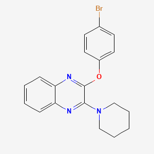 molecular formula C19H18BrN3O B11273741 2-(4-Bromophenoxy)-3-(piperidin-1-yl)quinoxaline 