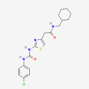 2-(2-(3-(4-chlorophenyl)ureido)thiazol-4-yl)-N-(cyclohexylmethyl)acetamide