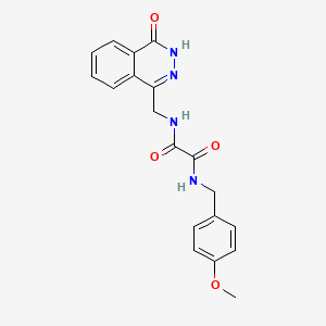 molecular formula C19H18N4O4 B11273774 N1-(4-methoxybenzyl)-N2-((4-oxo-3,4-dihydrophthalazin-1-yl)methyl)oxalamide 