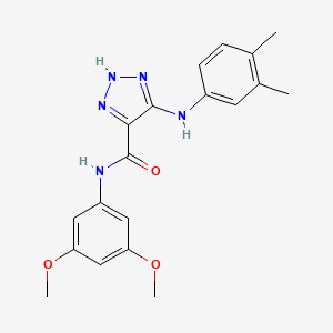 N-(3,5-dimethoxyphenyl)-5-[(3,4-dimethylphenyl)amino]-1H-1,2,3-triazole-4-carboxamide