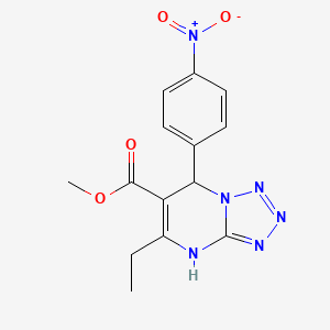 Methyl 5-ethyl-7-(4-nitrophenyl)-4,7-dihydrotetrazolo[1,5-a]pyrimidine-6-carboxylate