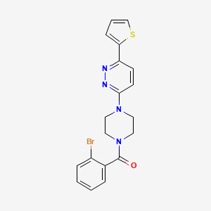 molecular formula C19H17BrN4OS B11273816 3-[4-(2-Bromobenzoyl)piperazin-1-YL]-6-(thiophen-2-YL)pyridazine 