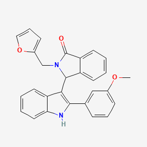 2-(furan-2-ylmethyl)-3-[2-(3-methoxyphenyl)-1H-indol-3-yl]-2,3-dihydro-1H-isoindol-1-one