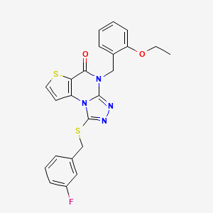 4-(2-ethoxybenzyl)-1-((3-fluorobenzyl)thio)thieno[2,3-e][1,2,4]triazolo[4,3-a]pyrimidin-5(4H)-one