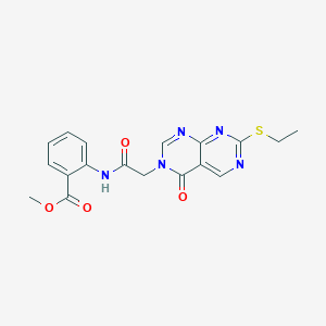 methyl 2-({[7-(ethylsulfanyl)-4-oxopyrimido[4,5-d]pyrimidin-3(4H)-yl]acetyl}amino)benzoate