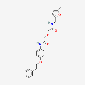 molecular formula C24H26N2O5 B11273852 2-(2-{[(5-methylfuran-2-yl)methyl]amino}-2-oxoethoxy)-N-[4-(2-phenylethoxy)phenyl]acetamide 