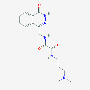 N-[3-(dimethylamino)propyl]-N'-[(4-oxo-3,4-dihydrophthalazin-1-yl)methyl]ethanediamide