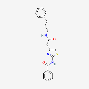 N-(4-(2-oxo-2-((3-phenylpropyl)amino)ethyl)thiazol-2-yl)benzamide