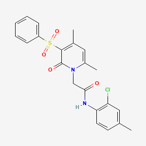 N-(2-chloro-4-methylphenyl)-2-[4,6-dimethyl-2-oxo-3-(phenylsulfonyl)pyridin-1(2H)-yl]acetamide