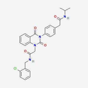 2-{4-[1-{2-[(2-chlorobenzyl)amino]-2-oxoethyl}-2,4-dioxo-1,4-dihydroquinazolin-3(2H)-yl]phenyl}-N-isopropylacetamide