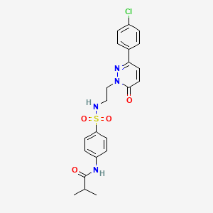 N-(4-(N-(2-(3-(4-chlorophenyl)-6-oxopyridazin-1(6H)-yl)ethyl)sulfamoyl)phenyl)isobutyramide