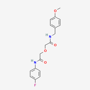 molecular formula C18H19FN2O4 B11273993 2-{2-[(4-fluorophenyl)amino]-2-oxoethoxy}-N-(4-methoxybenzyl)acetamide 