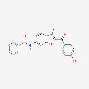 N-[2-(4-methoxybenzoyl)-3-methyl-1-benzofuran-6-yl]benzamide