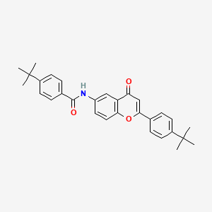 molecular formula C30H31NO3 B11274026 4-tert-butyl-N-[2-(4-tert-butylphenyl)-4-oxo-4H-chromen-6-yl]benzamide 