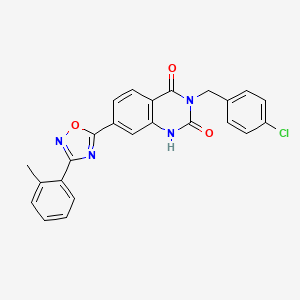 3-(4-chlorobenzyl)-7-(3-(o-tolyl)-1,2,4-oxadiazol-5-yl)quinazoline-2,4(1H,3H)-dione