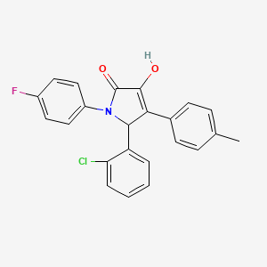 5-(2-chlorophenyl)-1-(4-fluorophenyl)-3-hydroxy-4-(4-methylphenyl)-1,5-dihydro-2H-pyrrol-2-one