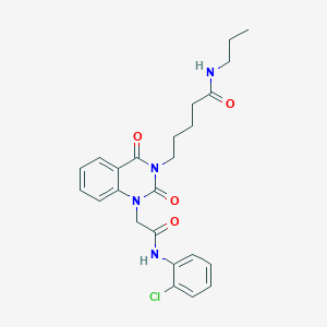 5-(1-(2-((2-chlorophenyl)amino)-2-oxoethyl)-2,4-dioxo-1,2-dihydroquinazolin-3(4H)-yl)-N-propylpentanamide