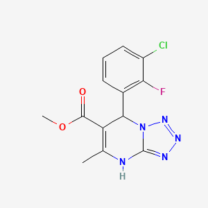 molecular formula C13H11ClFN5O2 B11274059 Methyl 7-(3-chloro-2-fluorophenyl)-5-methyl-4,7-dihydrotetrazolo[1,5-a]pyrimidine-6-carboxylate 