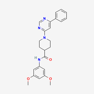 molecular formula C24H26N4O3 B11274064 N-(3,5-dimethoxyphenyl)-1-(6-phenylpyrimidin-4-yl)piperidine-4-carboxamide 