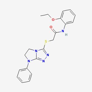 N-(2-Ethoxyphenyl)-2-({7-phenyl-5H,6H,7H-imidazo[2,1-C][1,2,4]triazol-3-YL}sulfanyl)acetamide