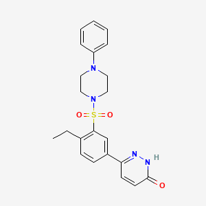 6-{4-ethyl-3-[(4-phenylpiperazin-1-yl)sulfonyl]phenyl}pyridazin-3(2H)-one