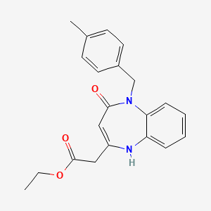 ethyl [5-(4-methylbenzyl)-4-oxo-4,5-dihydro-1H-1,5-benzodiazepin-2-yl]acetate