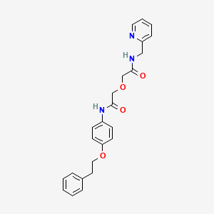 2-(2-oxo-2-{[4-(2-phenylethoxy)phenyl]amino}ethoxy)-N-(pyridin-2-ylmethyl)acetamide