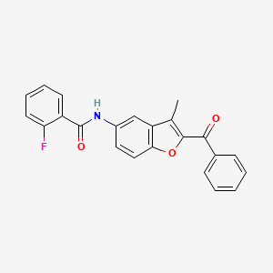 N-(2-benzoyl-3-methyl-1-benzofuran-5-yl)-2-fluorobenzamide