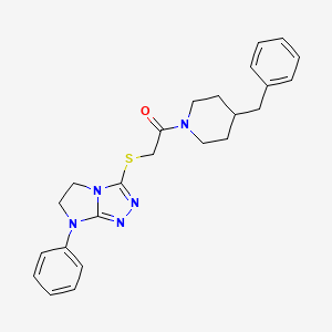 1-(4-benzylpiperidin-1-yl)-2-((7-phenyl-6,7-dihydro-5H-imidazo[2,1-c][1,2,4]triazol-3-yl)thio)ethanone