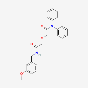 molecular formula C24H24N2O4 B11274261 2-{2-[(3-methoxybenzyl)amino]-2-oxoethoxy}-N,N-diphenylacetamide 