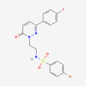 molecular formula C18H15BrFN3O3S B11274273 4-bromo-N-(2-(3-(4-fluorophenyl)-6-oxopyridazin-1(6H)-yl)ethyl)benzenesulfonamide 