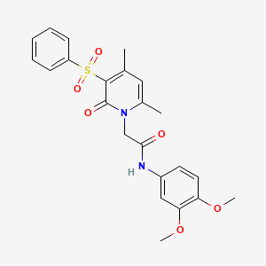 N-(3,4-dimethoxyphenyl)-2-[4,6-dimethyl-2-oxo-3-(phenylsulfonyl)pyridin-1(2H)-yl]acetamide