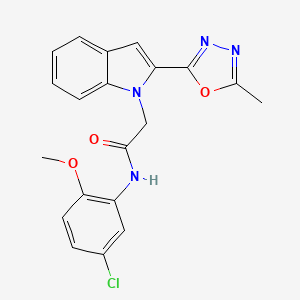 N-(5-chloro-2-methoxyphenyl)-2-(2-(5-methyl-1,3,4-oxadiazol-2-yl)-1H-indol-1-yl)acetamide