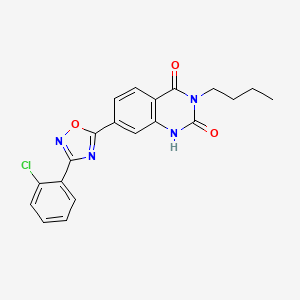 3-butyl-7-[3-(2-chlorophenyl)-1,2,4-oxadiazol-5-yl]quinazoline-2,4(1H,3H)-dione