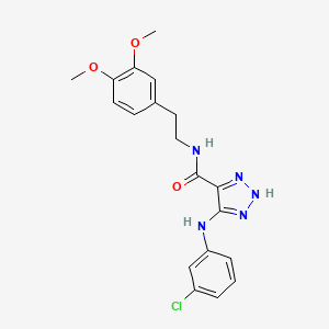 5-[(3-chlorophenyl)amino]-N-[2-(3,4-dimethoxyphenyl)ethyl]-1H-1,2,3-triazole-4-carboxamide