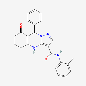 N-(2-methylphenyl)-8-oxo-9-phenyl-4,5,6,7,8,9-hexahydropyrazolo[5,1-b]quinazoline-3-carboxamide