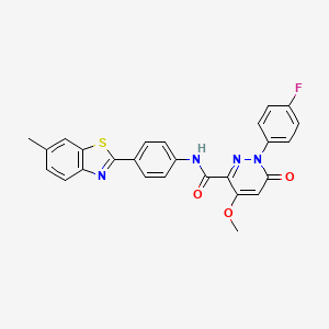 1-(4-fluorophenyl)-4-methoxy-N-[4-(6-methyl-1,3-benzothiazol-2-yl)phenyl]-6-oxo-1,6-dihydropyridazine-3-carboxamide