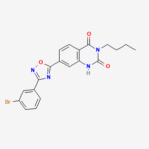 7-[3-(3-bromophenyl)-1,2,4-oxadiazol-5-yl]-3-butylquinazoline-2,4(1H,3H)-dione