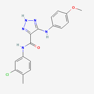 molecular formula C17H16ClN5O2 B11274403 N-(3-chloro-4-methylphenyl)-5-[(4-methoxyphenyl)amino]-1H-1,2,3-triazole-4-carboxamide 