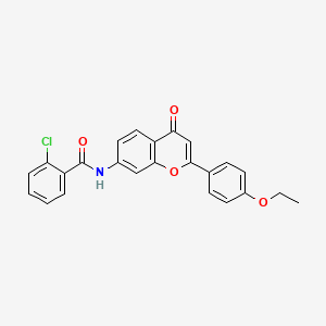 molecular formula C24H18ClNO4 B11274418 2-chloro-N-[2-(4-ethoxyphenyl)-4-oxo-4H-chromen-7-yl]benzamide 