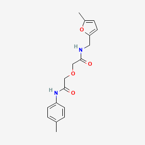 molecular formula C17H20N2O4 B11274458 2-(2-{[(5-methylfuran-2-yl)methyl]amino}-2-oxoethoxy)-N-(4-methylphenyl)acetamide 