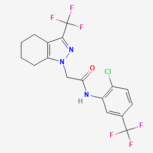 N-[2-chloro-5-(trifluoromethyl)phenyl]-2-[3-(trifluoromethyl)-4,5,6,7-tetrahydro-1H-indazol-1-yl]acetamide