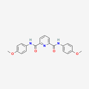 molecular formula C21H19N3O4 B11274480 N,N'-bis(4-methoxyphenyl)pyridine-2,6-dicarboxamide 