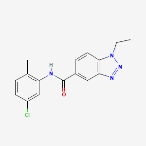 molecular formula C16H15ClN4O B11274490 N-(5-chloro-2-methylphenyl)-1-ethylbenzotriazole-5-carboxamide CAS No. 854134-17-1